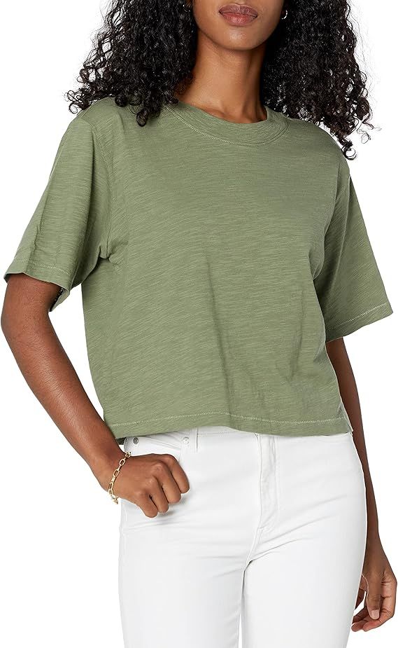 The Drop Women's Sydney Short-Sleeve Cropped Crewneck T-Shirt | Amazon (US)