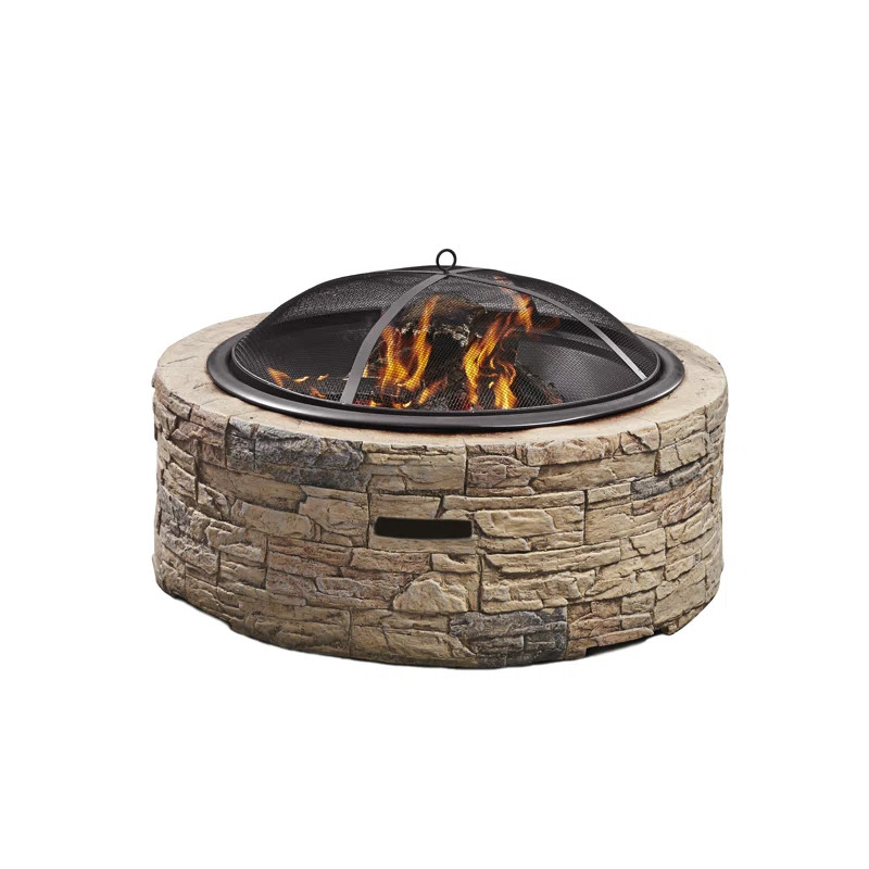 Koch 20.27'' H x 35'' W Stone Wood Burning Outdoor Fire Pit | Wayfair North America