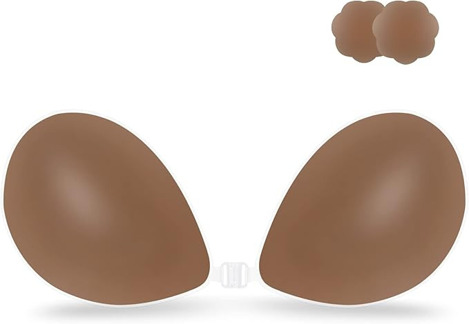 Niidor Adhesive Bra Strapless Sticky Invisible Push up Silicone Bra for Backless Dress with Nippl... | Amazon (US)