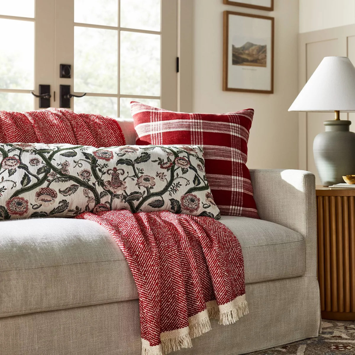 Woven Floral Throw Pillow - Threshold™ designed with Studio McGee | Target