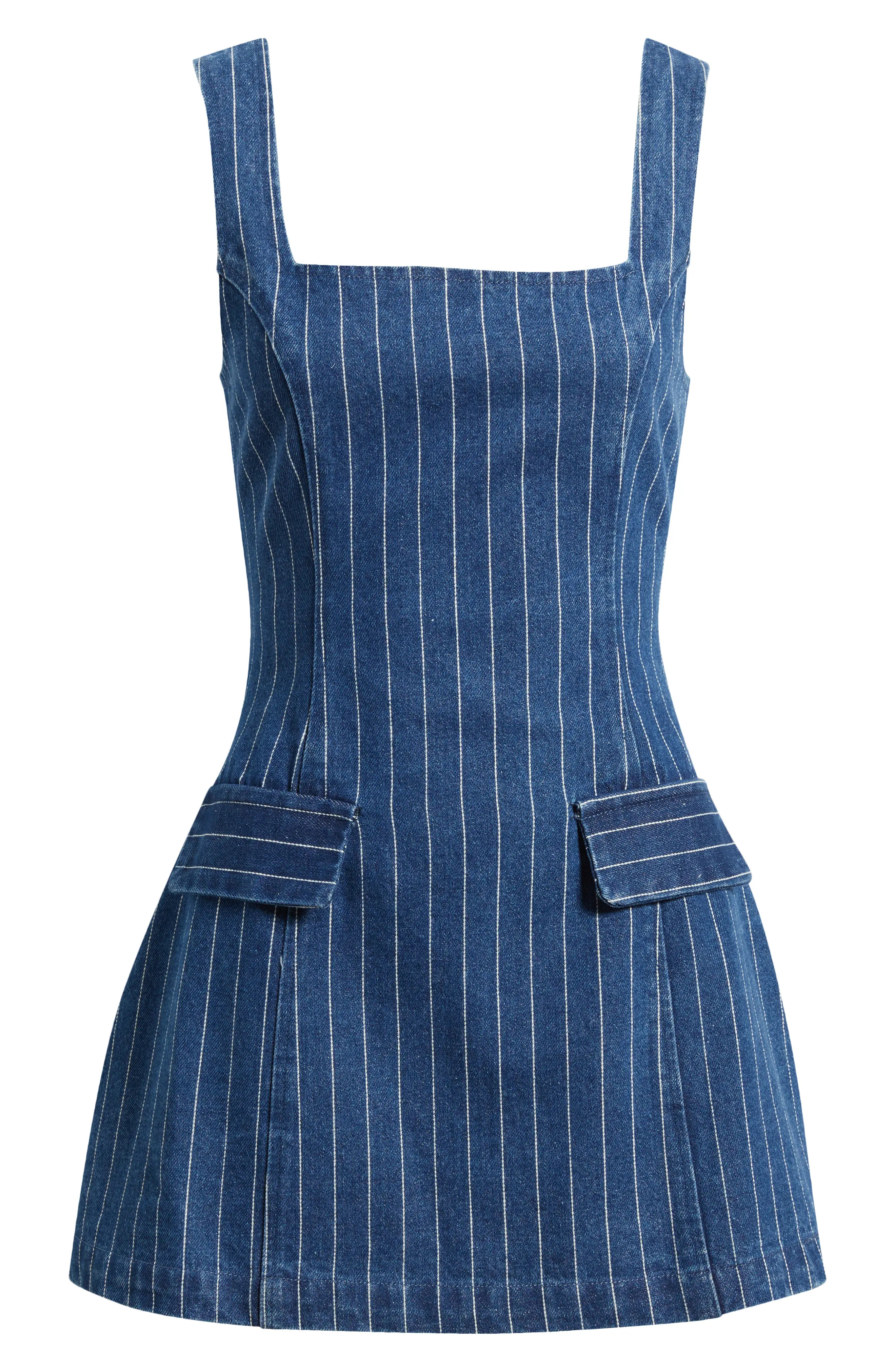 Monah Pinstripe Denim Minidress (Women) | Nordstrom | Nordstrom