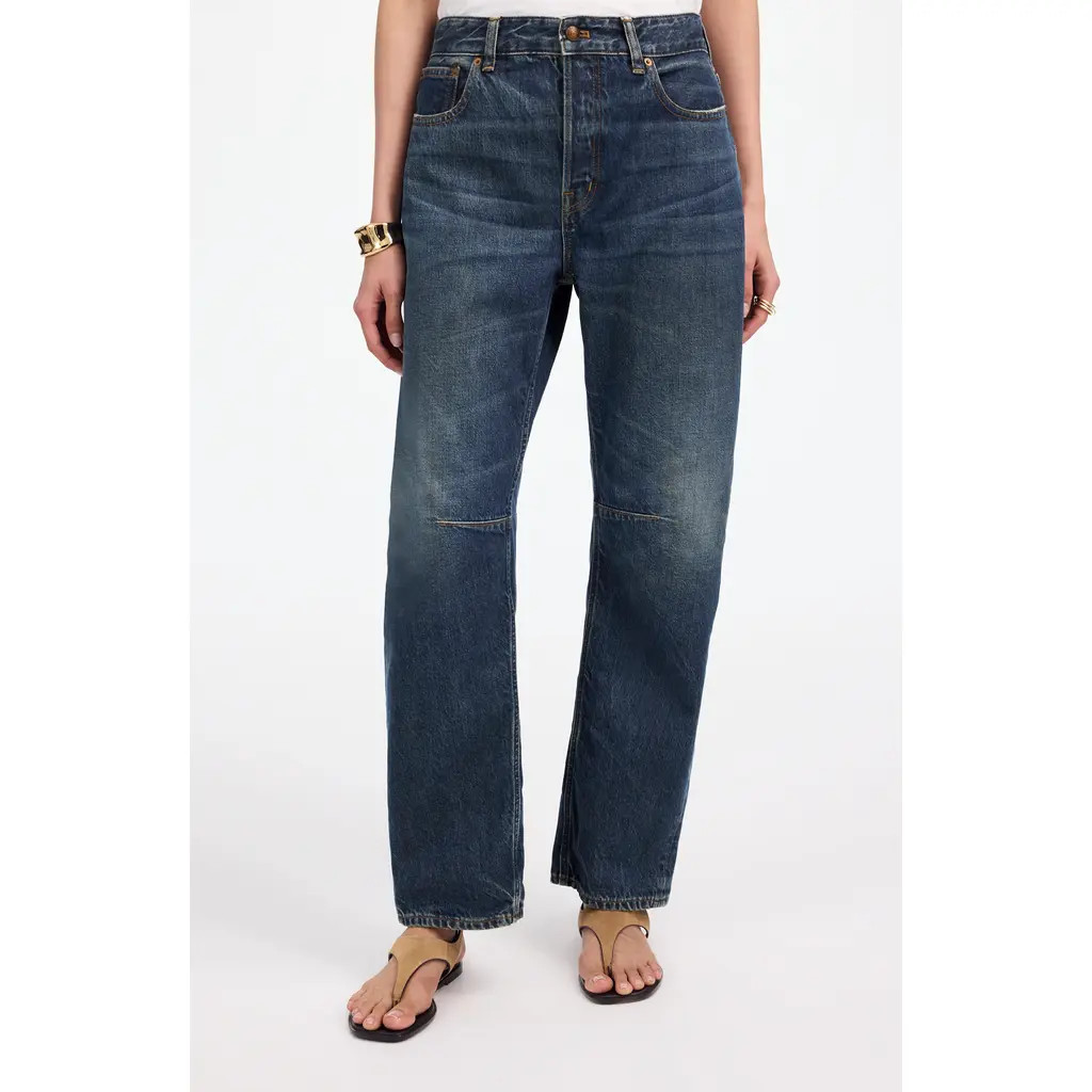 Madewell The Darted Barrel Leg Jean in Danver Wash at Nordstrom, Size 27 | Nordstrom