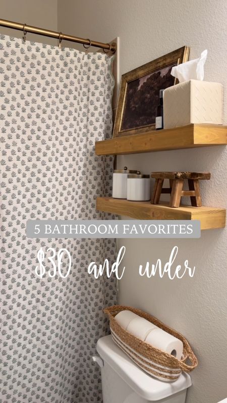 5 BATHROOM FAVORITES ✨

$30 and under! 🛁 having a beautiful bathroom doesn’t have to break the bank! These are affordable and functional for a bathroom!

+ shower curtain rod 
+ curtain rings
+ bathroom canisters with beautiful brass lids (large is $20, small is $15)
+ framed canvas artwork
+ shelves ($30 for one)

I’ll have these all linked in my bio 🤍 which one do you love the most?




#LTKHome #LTKFindsUnder50 #LTKFindsUnder100