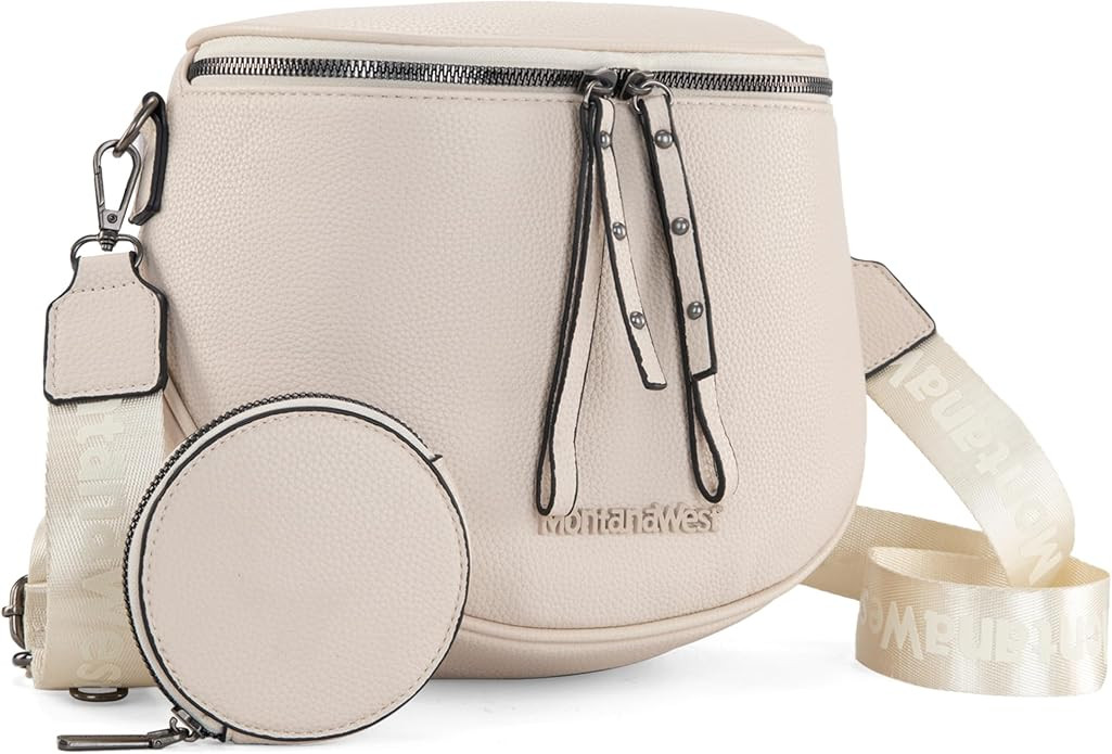 Montana West Crossbody Bags Bum Bag for Women Girls Large Sling Bag with Adjustable Strap and Coi... | Amazon (US)