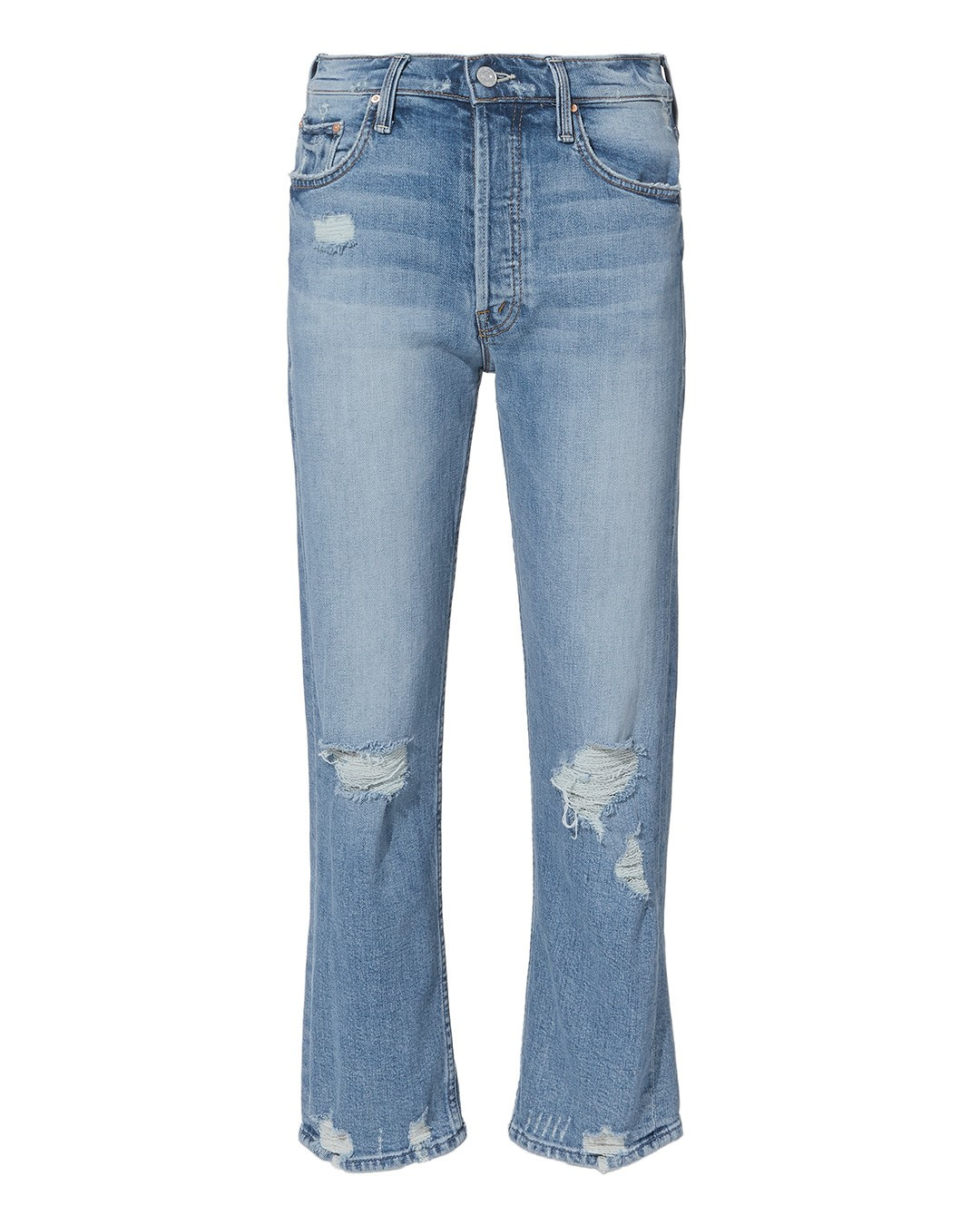 MOTHER Tomcat Distressed Cropped Jeans, The Confession 30 | INTERMIX