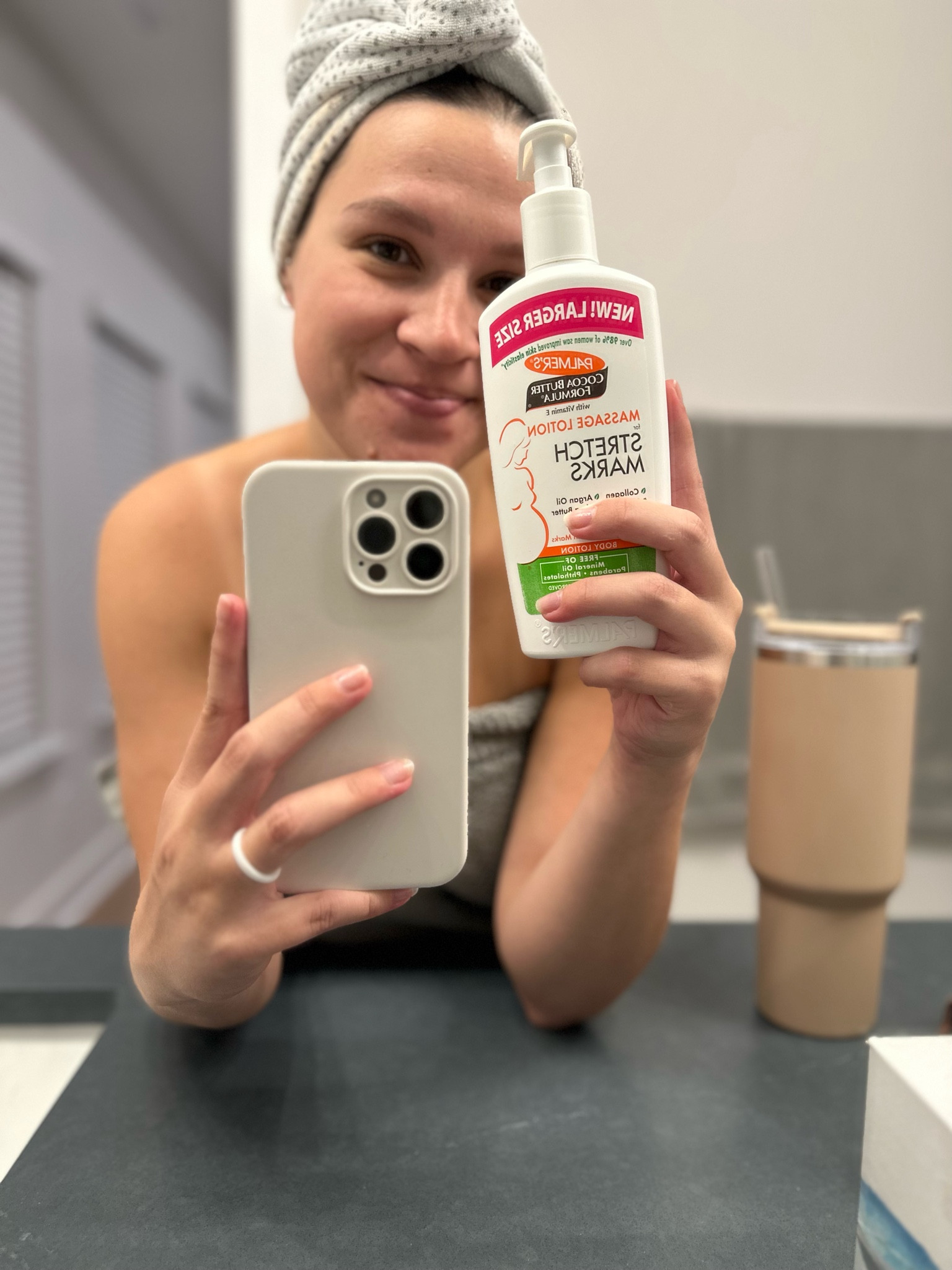 Favorite pregnancy addition to my shower / bedtime routine. I’ll def keep using other Palmers products after pregnancy as well! So affordable and so effective 🥰

#LTKbeauty #LTKbump