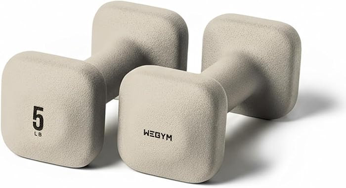 WeGym SafeGrip Square Dumbbells with Anti Slip Handles, Aesthetic Free Weights for Home Workouts,... | Amazon (US)