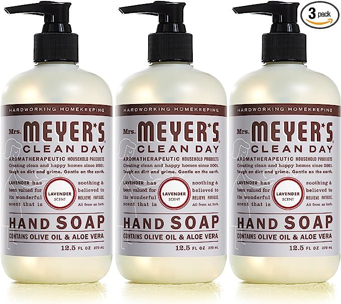 Mrs. Meyer's Hand Soap, Made with Essential Oils, Biodegradable Formula, Lavender, 12.5 fl. oz (P... | Amazon (US)
