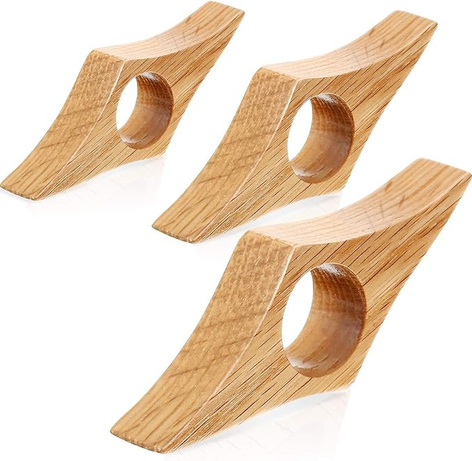 3 Pieces Assorted Size Wooden Book Page Holder, Wooden Thumb Bookmark Novel Reading Ring Accessor... | Amazon (US)