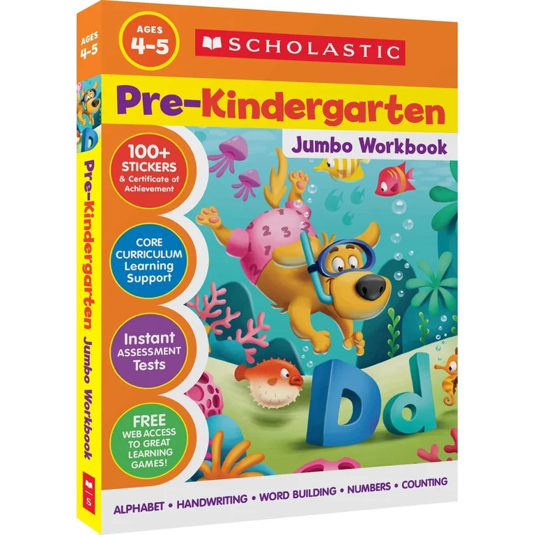 Scholastic Pre-K Jumbo Workbook | Walmart (US)