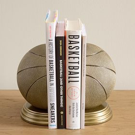 Basketball Shaped Bronze Bookends - Set of 2 | Pottery Barn Teen