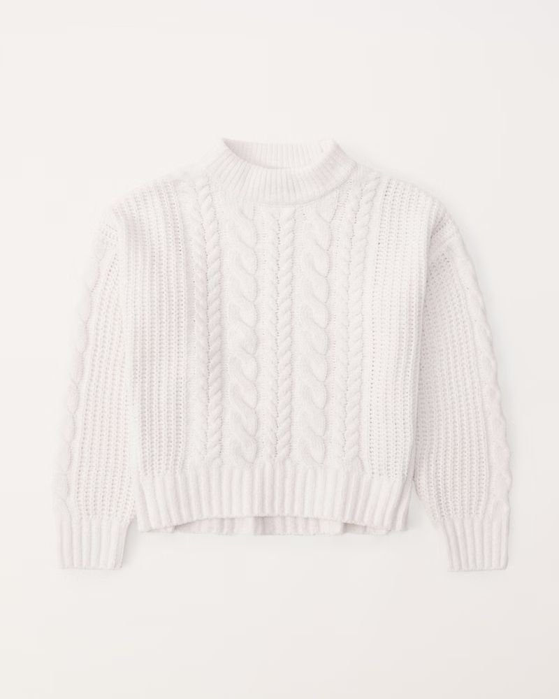 cable wedge mockneck sweater | Abercrombie & Fitch (US)