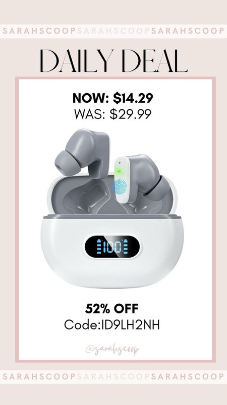 Snag these Wireless Bluetooth Earbuds at an amazing 52% off! Just use the code ID9LH2NH. Don't miss this incredible deal!🎧 #Amazon #AmazonDeals #deals #sale #earbuds #wirelessearbuds #bluetooth

#LTKfindsunder50 #LTKsalealert