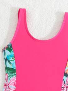 SHEIN Young Girl Swimsuit / One-Piece Swimsuit / Printed Pattern / 2 Pieces Set Summer Holiday | SHEIN