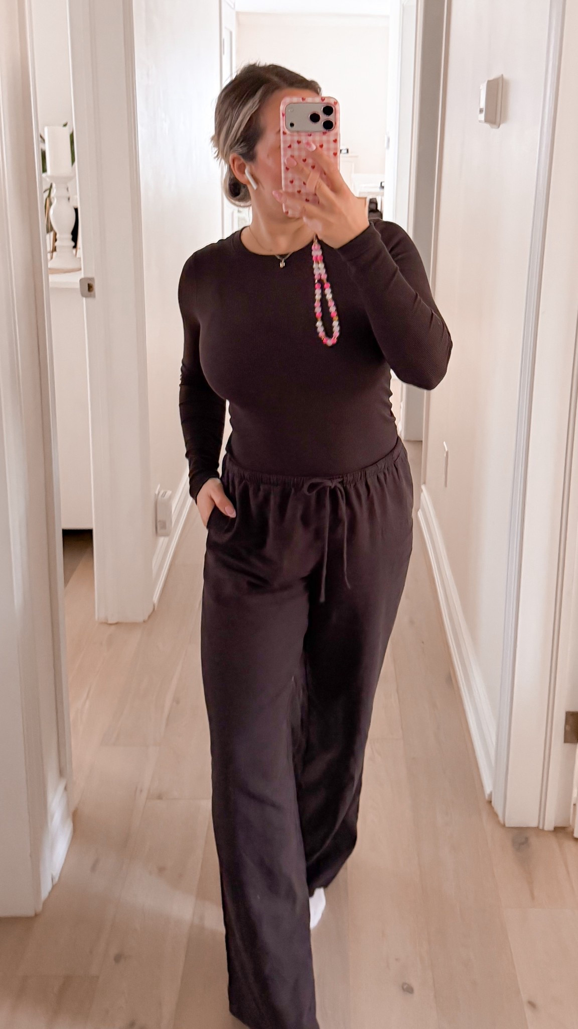 Comfy outfit. Linen pants. Chocolate brown outfit. 

#LTKspring #LTKSeasonal #LTKootd