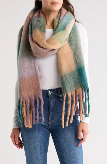 NATASHA Multicolor Plaid Scarf at Nordstrom Rack | Nordstrom Rack