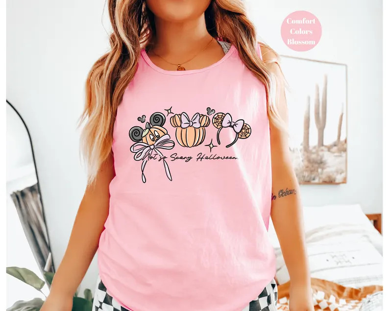Disney Halloween Tank Top, Not So Scary Halloween Tank,Disney World Vacation Tank,Disney Characte... | Etsy (Global)