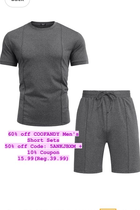60% off COOFANDY Men's Short Sets
50% off Code: 5ANKJBXM + 10% Coupon
15.99(Reg.39.99)

#LTKmens #LTKsalealert #LTKGiftGuide