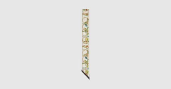 Animal and floral print silk neck bow | Gucci (US)