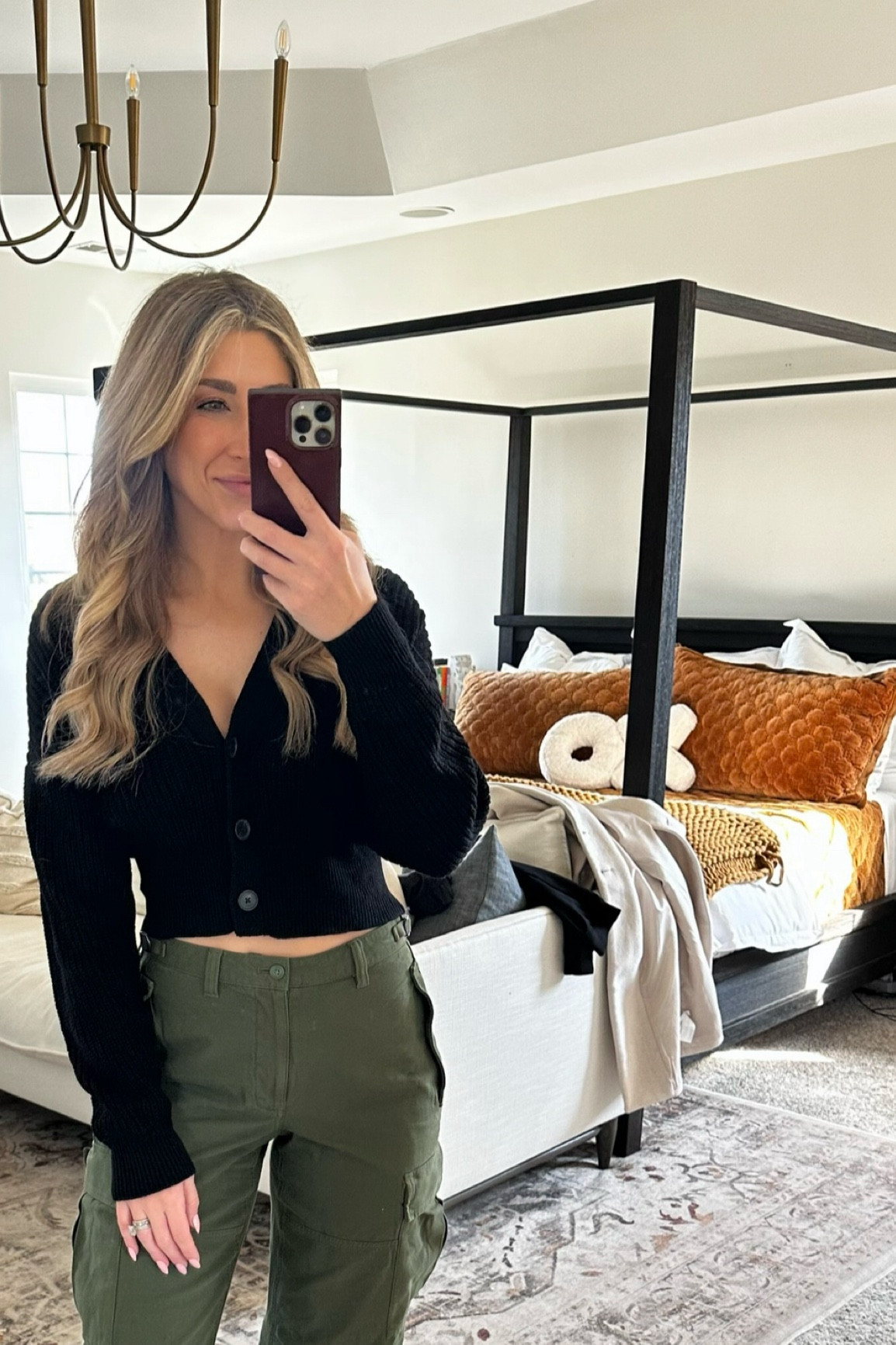 Linking our bed frame here!! Pottery Barn, home, bed, farmhouse canopy bed, solid wood furniture 

#LTKhome #LTKMostLoved