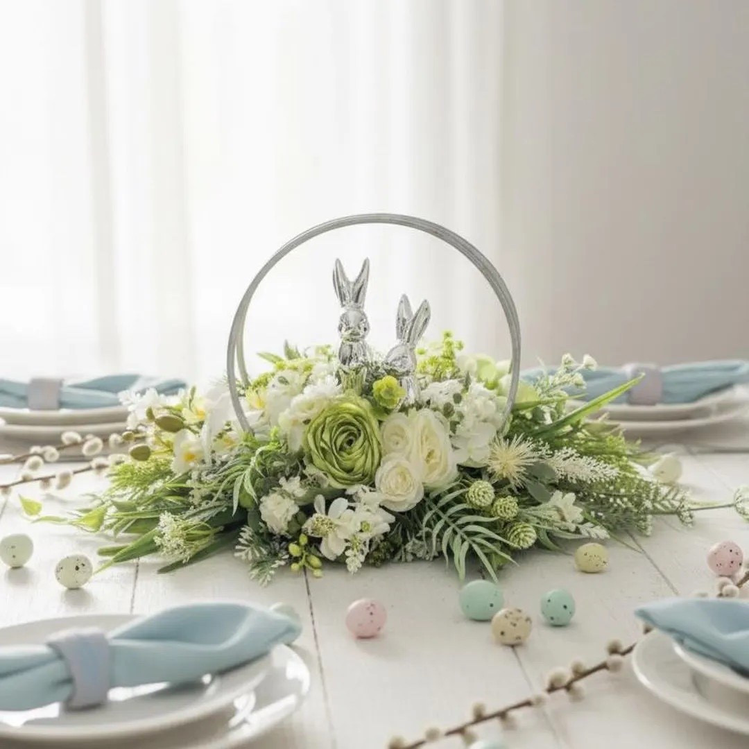Celebrate the freshness of the season with this elegant spring centerpiece by Lozynka. Designed with premium artificial flowers and decorative elements, this arrangement brings soft color and graceful texture to Easter tables, spring weddings, or seasonal home décor. Available in both tall and low styles up to 23.6 inches long, it creates a beautiful focal point for brunch tables, dining rooms, or hostess gifts while keeping its lovely spring look year after year. #springdecor #easterdecor #tablecenterpiece #ltkhome #homedecorfinds #seasonaldecor #floraldeco

#LTKHome #LTKSeasonal