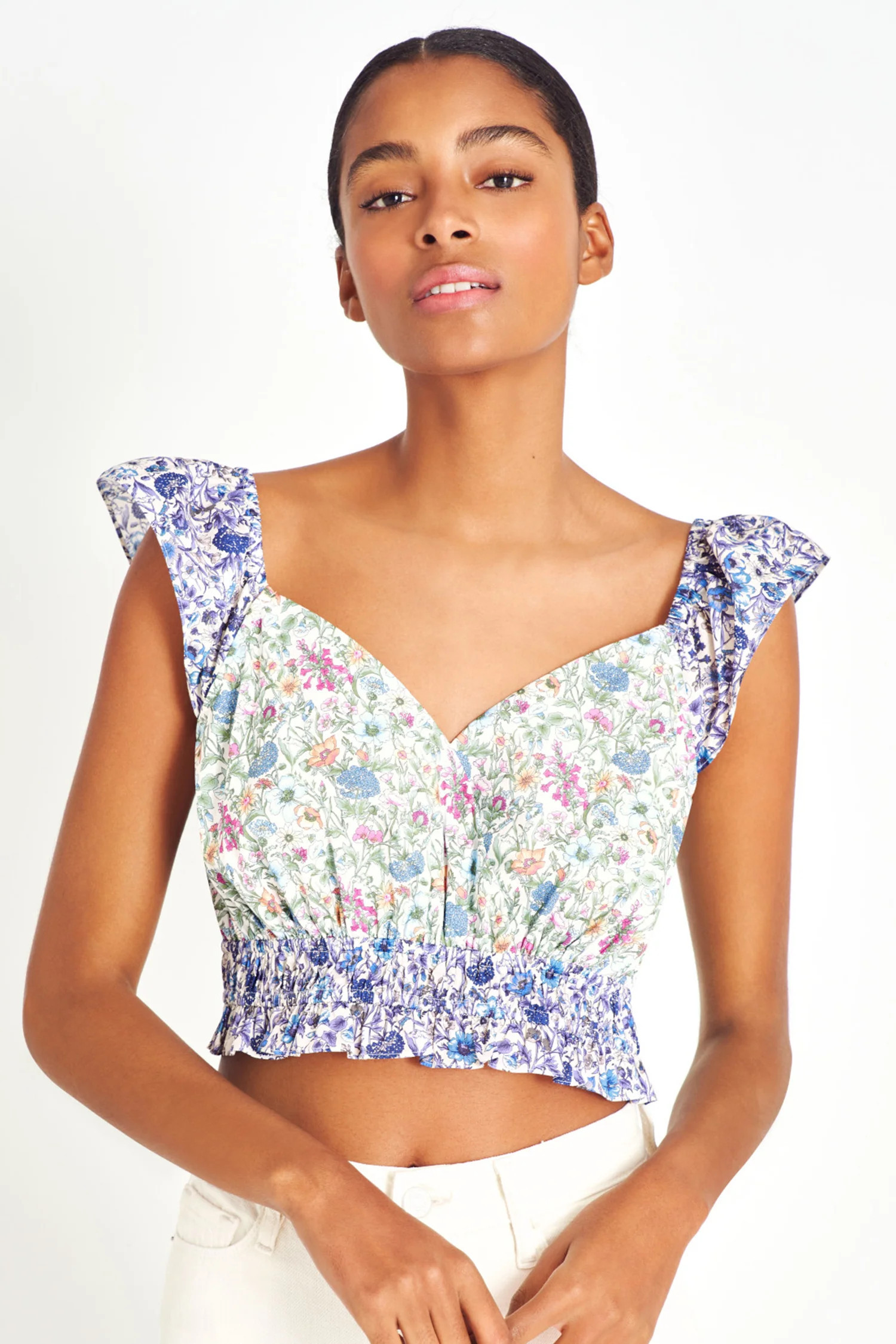 LoveShackFancy x Liberty Drea Crop Top | LOVESHACKFANCY