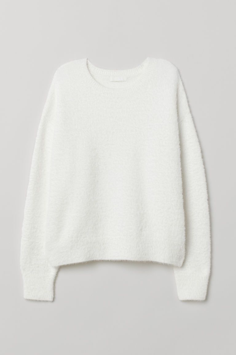 H & M - Fine-knit Sweater - White | H&M (US + CA)
