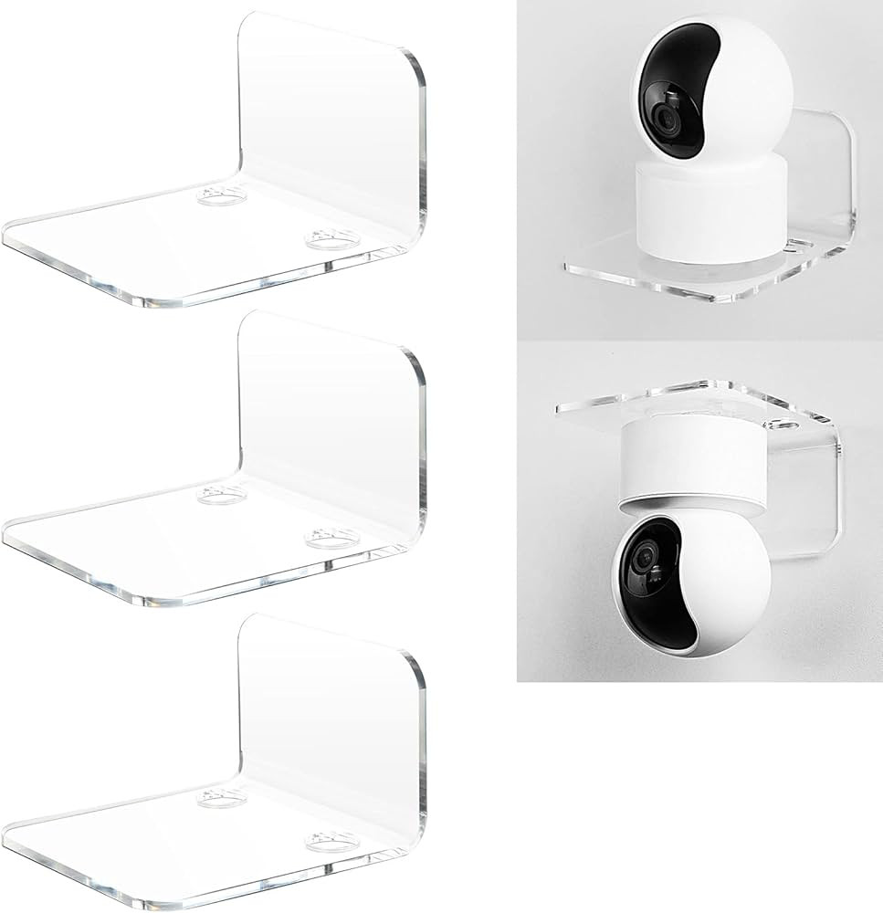 OAPRIRE Acrylic Floating Wall Shelves Set of 3 for Security Cameras, Baby Monitors, Speakers - Un... | Amazon (US)