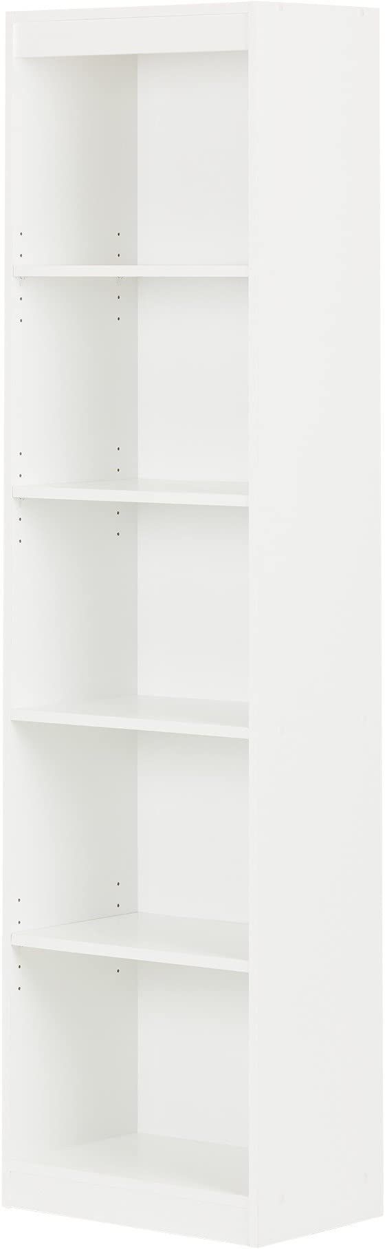 South Shore Axess 5-Shelf Narrow Bookcase-Pure White | Amazon (US)