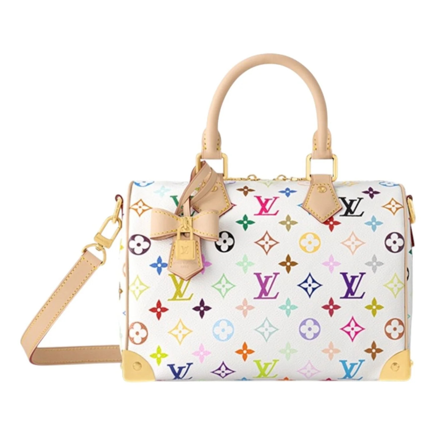 LOUIS VUITTON x Takashi Murakami Speedy Bandouliere 25 'White Multicolored' M13085 | KICKS CREW