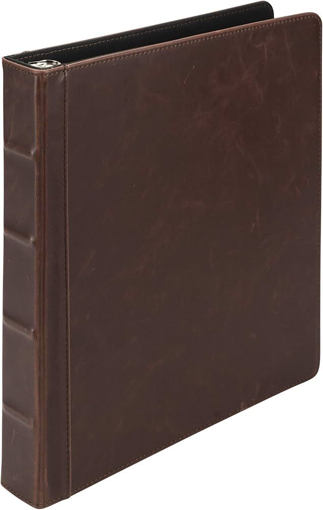 Samsill Vintage Hardback 3 Ring Leather Binder, Professional Binder Organizer, Planner Binder, 1 ... | Amazon (US)