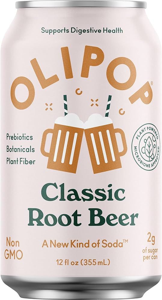 OLIPOP - Classic Root Beer Sparkling Tonic, Healthy Soda, Prebiotic Soft Drink, Aids Digestive He... | Amazon (US)
