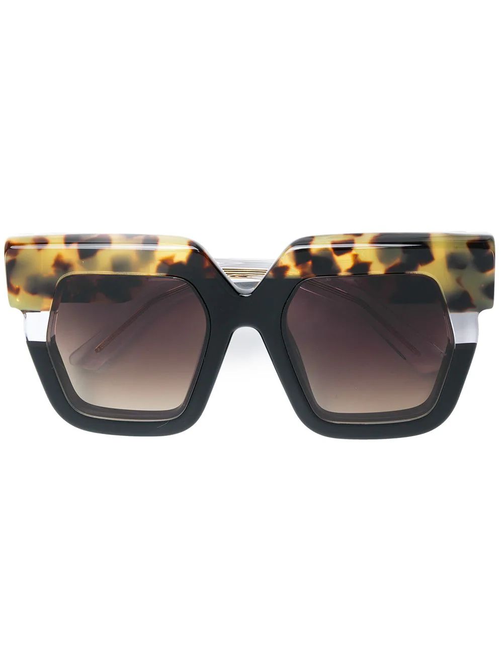 Jacques Marie Mage Lipton oversize sunglasses - Brown | FarFetch Global