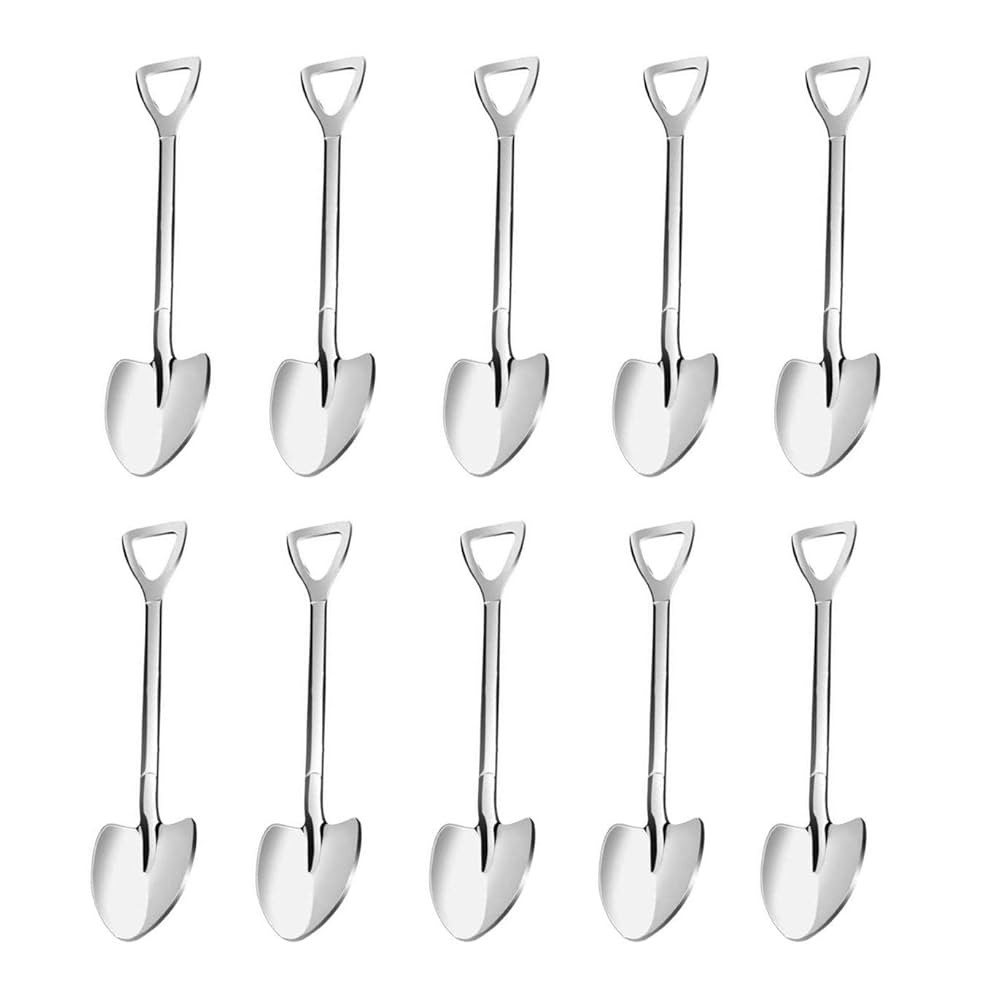 20 Pack Shovel Shape Demitasse Espresso Mini Coffee Spoons, 4.7 Inches Stainless Steel, Small for... | Amazon (US)