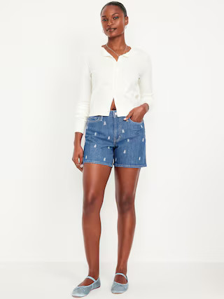 Curvy High-Waisted OG Jean Shorts -- 5-inch inseam | Old Navy (US)