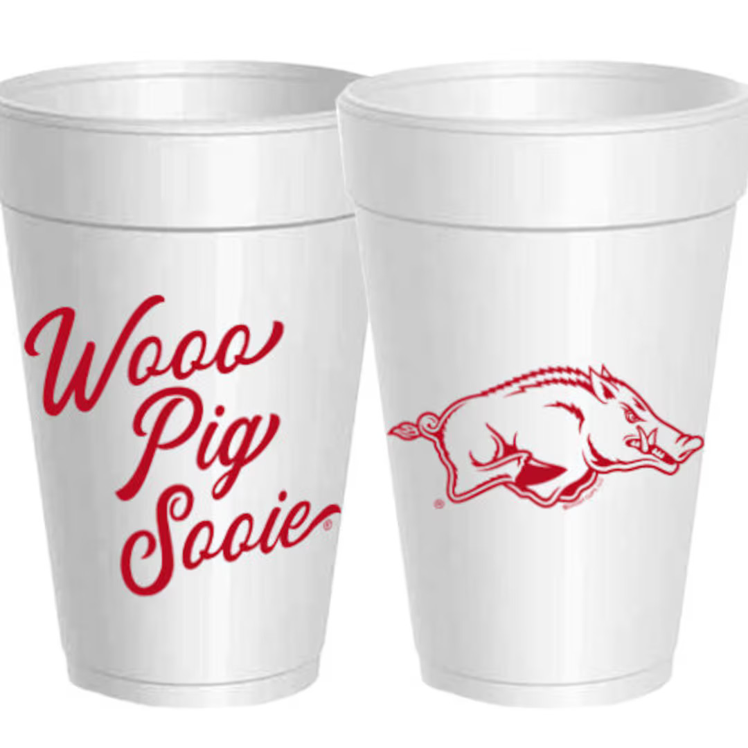 Arkansas Razorbacks Woo Pig Styrofoam Cups: 10 Pack Ready to Ship Active - Etsy | Etsy (US)