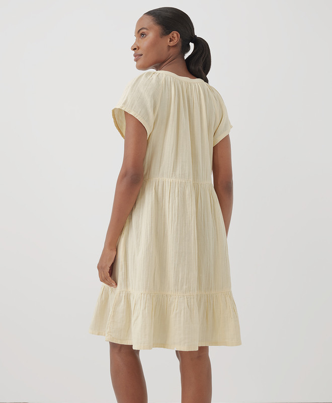 Women’s Coastal Double Gauze Throw-and-go Dress made with Organic Cotton | Pact | Pact Apparel