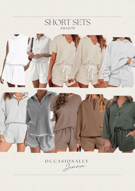 Short sets, all from Amazon. 




Airport outfit, athleisure wear, short set, comfy shorts, hoodie, sweatshirt, short sleeve top, long sleeve top, loungewear set, shorts loungewear set

#LTKfindsunder50 #LTKfindsunder100 #LTKstyletip