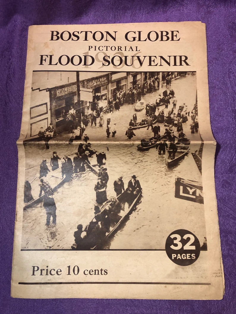 Boston Globe Newspaper, 1936, Flood Souvenir, Pictorial Flood Souvenir, 32 Pages of Photos | Etsy (US)