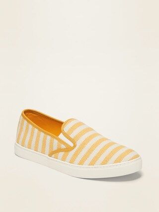 Striped Textured Slip-Ons for Women | Old Navy (US)