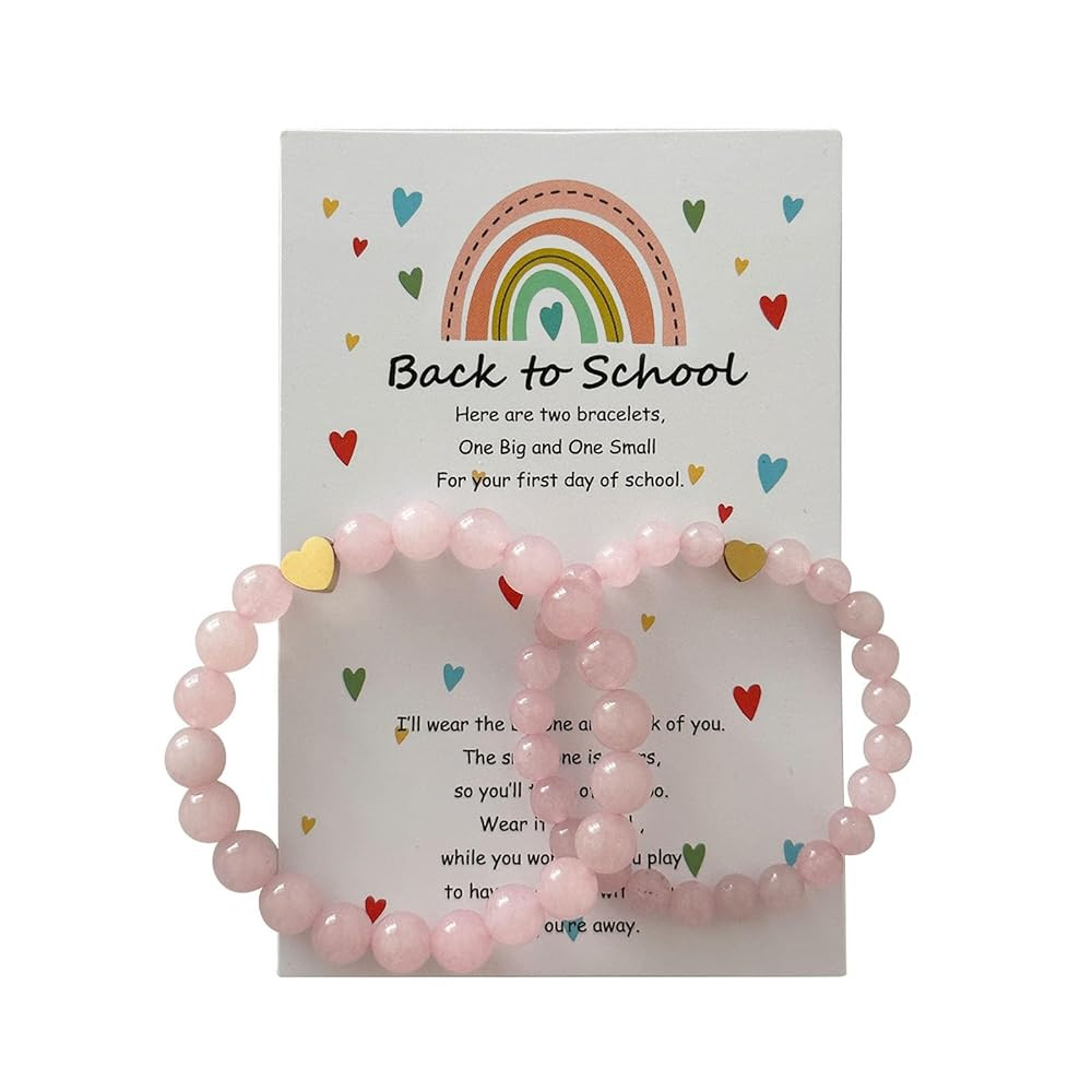 Back to School Bracelets Matching Heart Mommy and Me Wish Strings Bracelet Set First Day of Schoo... | Amazon (US)