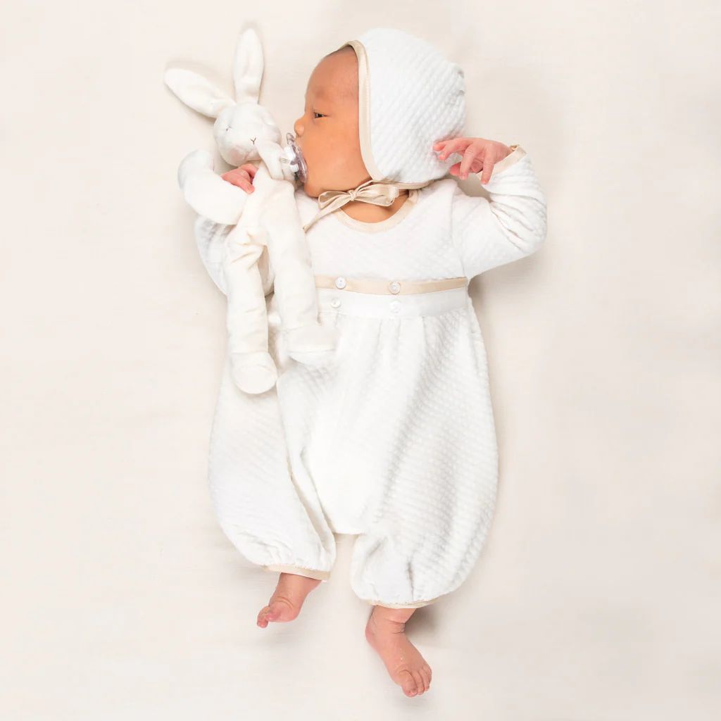 Liam Quilted Newborn Romper | Baby Beau & Belle