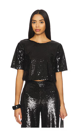 Sequin Short Sleeve Top | Revolve Clothing (Global)