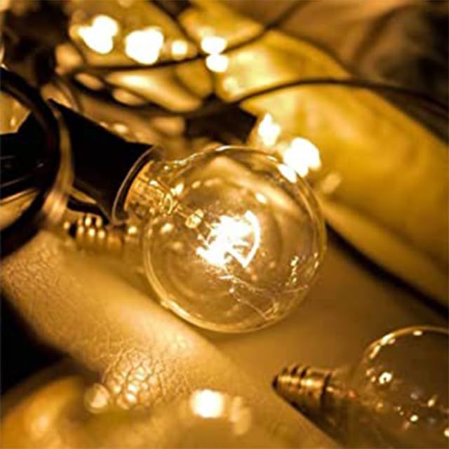 50FT Outdoor String Lights with Remote Control, USB Powered Patio Lights with 25 G40 Shatterproof LE | Amazon (US)