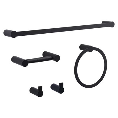 WOWOW 5-Piece Bathroom Hardware Set, Bathroom Accessories Set in Matte Black | Target