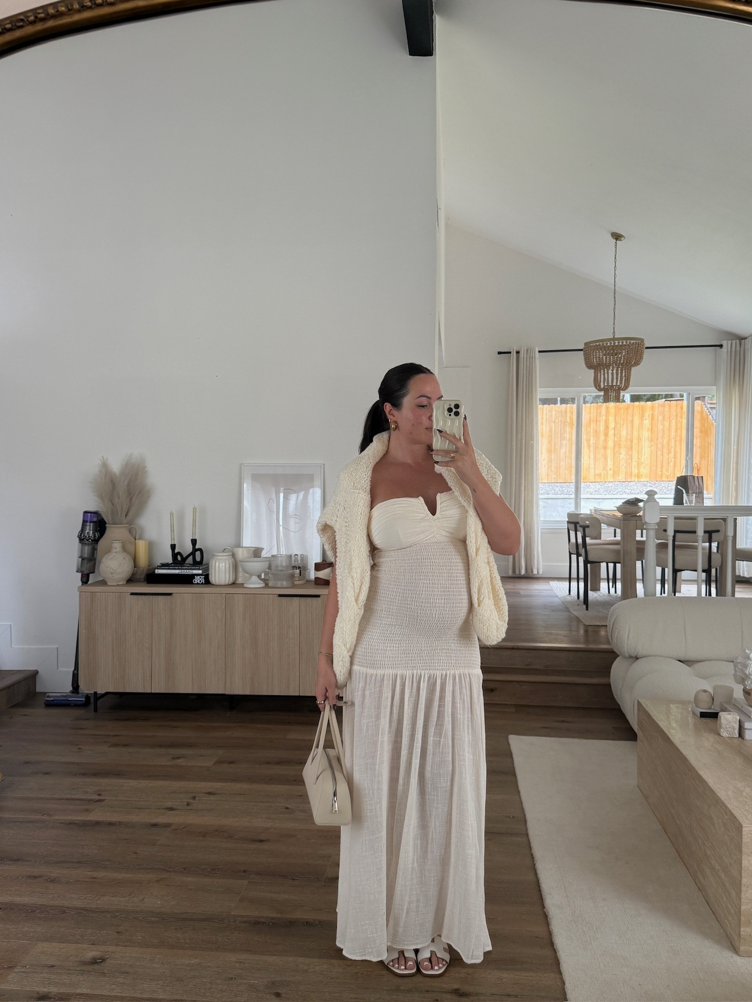 Obsessed with this neutral dress and sweater combo - perfect to wear for a baby shower or brunch! 

#LTKSeasonal #LTKBump #LTKStyleTip