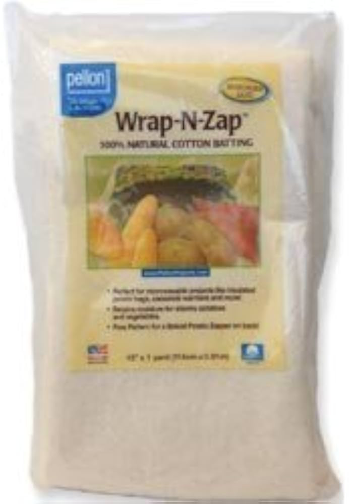 Pellon Interfacing Bulk Buy (2-Pack) Wrap N Zap Pure Natural Cotton Batting 45 inch x 36 inch WZ-... | Amazon (US)
