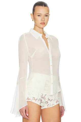 Arlo Shirt in Ecru | Revolve Clothing (Global)
