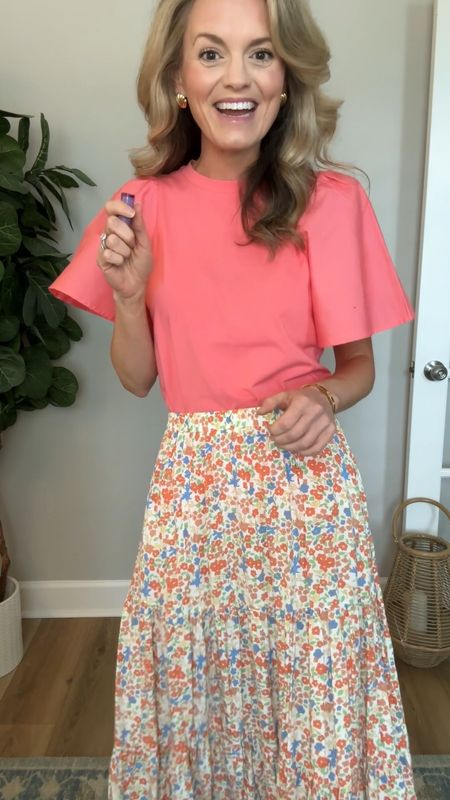 Outfit of the day / what I wore yesterday! Bringing out the bright colors for this dreary weather! 

Wearing the size small top and skirt! 

#LTKstyletip #LTKfindsunder50 #LTKshoecrush