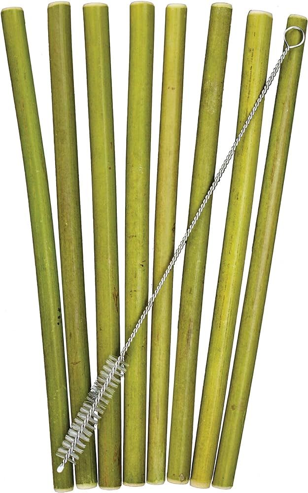 Totally Bamboo 8-Pack Reusable Bamboo Drinking Straws, Dishwasher Safe | Amazon (US)